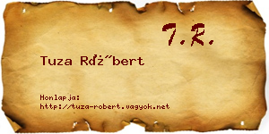 Tuza Róbert névjegykártya